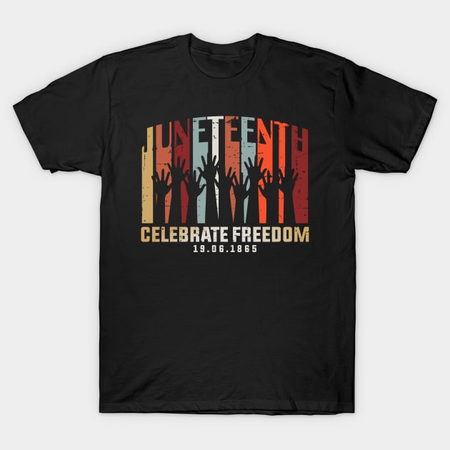 Juneteenth Celebrating Black Freedom, Black History T-Shirt by UrbanLifeApparel